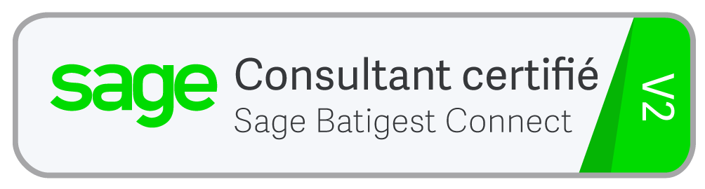 Logo Sage de certification Batigest Connect